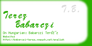 terez babarczi business card
